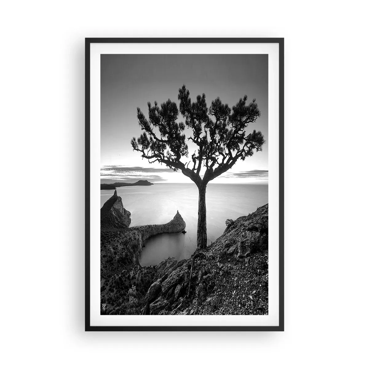 Póster en marco negro - Calma hasta el horizonte - 61x91 cm