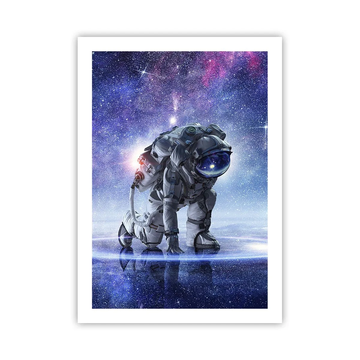 Póster - Astronauta en el contexto del espacio exterior - 50x70cm - Cielo estrellado sobre mí - Decoración de pared moderna para salón y dormitorio ARTTOR