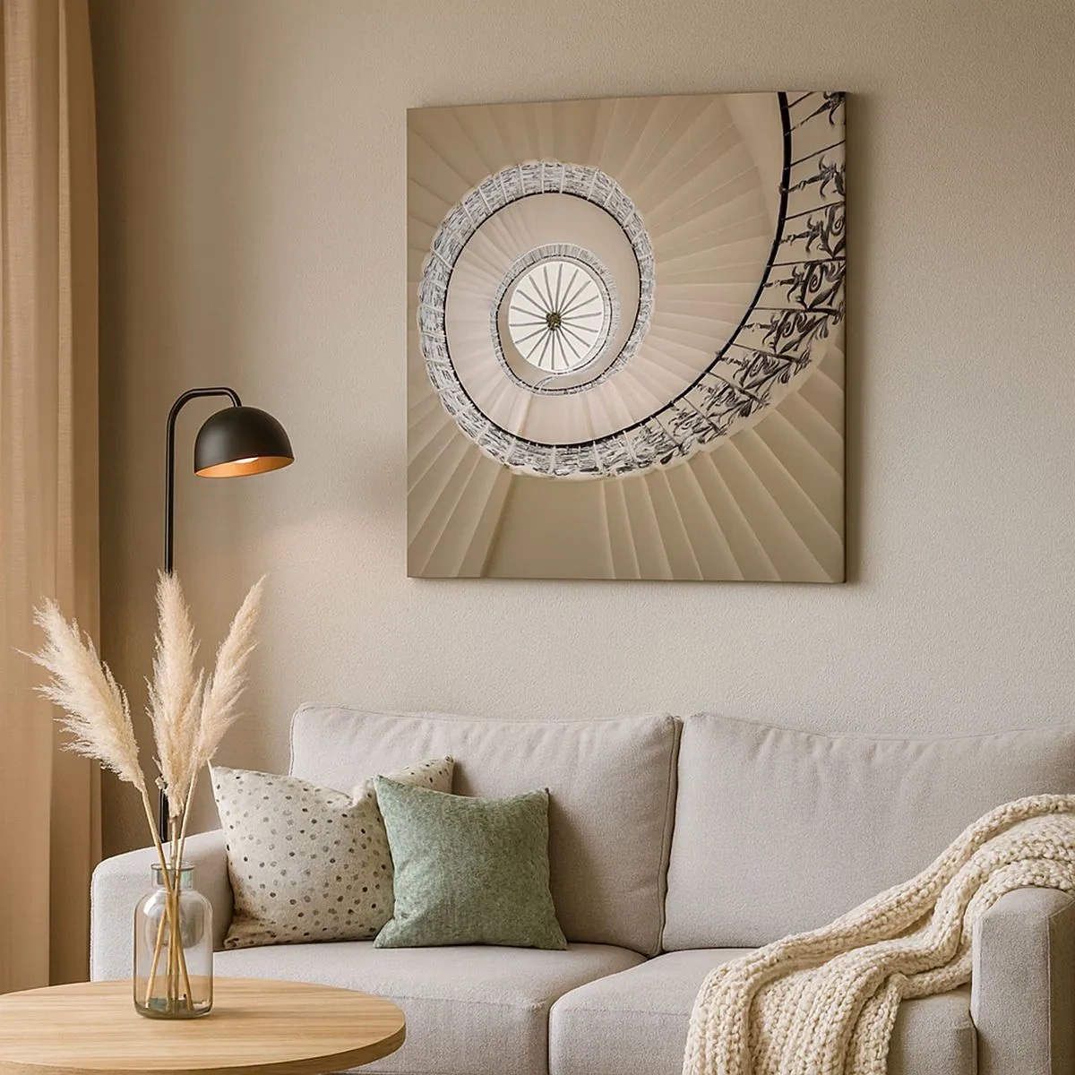 Cuadro sobre lienzo - Impresión de Imagen - En el interior de una concha - 30x30 cm