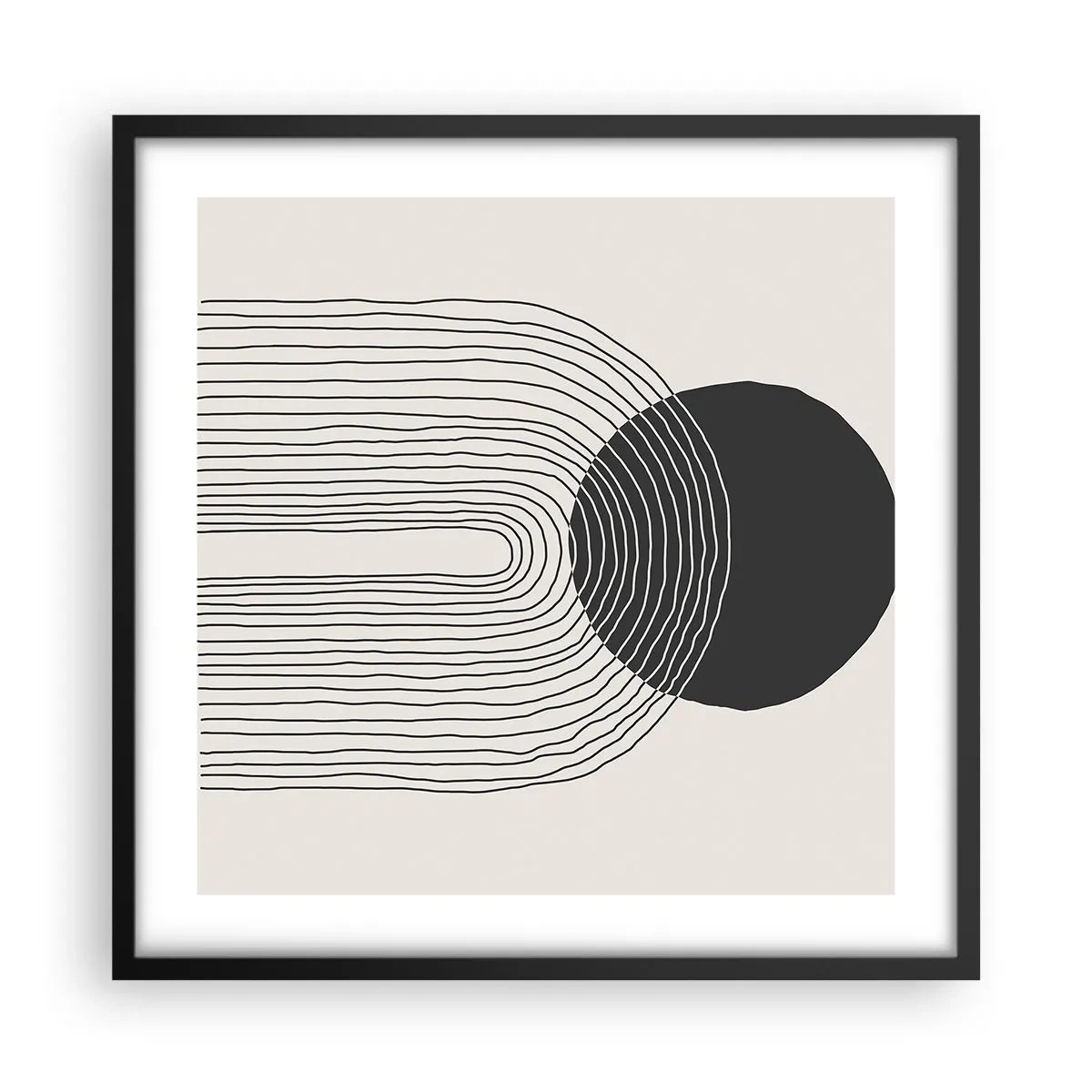 Póster en marco negro - Temblor y certeza - 50x50 cm