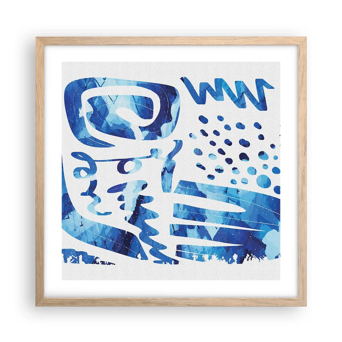 Póster en marco roble claro - Vuelta a las raíces - 50x50 cm