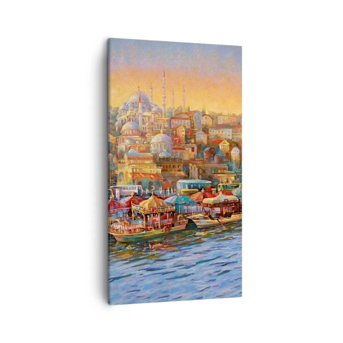 Cuadro sobre lienzo - Impresión de Imagen - Una historia en Estambul - 45x80 cm