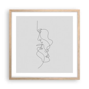 Póster en marco roble claro - El calor de los deseos lúgubres - 50x50 cm