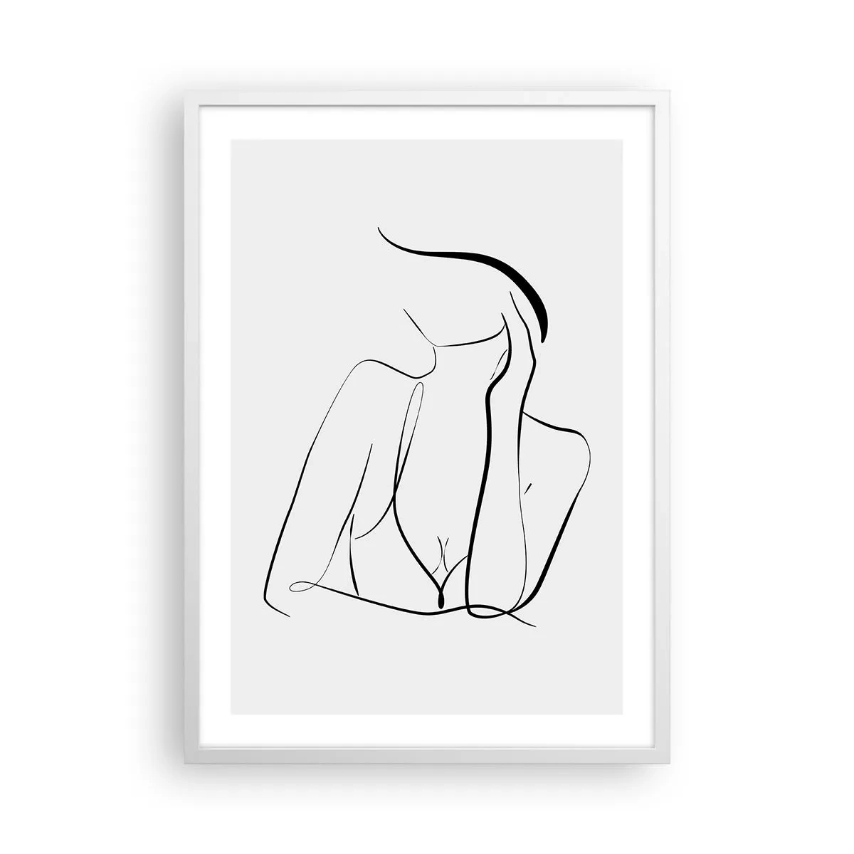 Póster en marco blanco - En la ola de sueños - 50x70 cm