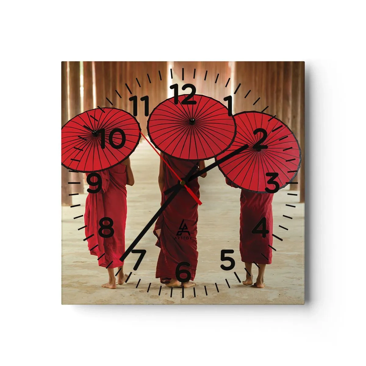 Reloj de pared - Reloj de vidrio - En el camino a la Tierra Pura - 30x30 cm