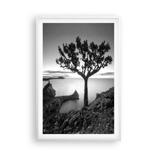 Póster en marco blanco - Calma hasta el horizonte - 61x91 cm