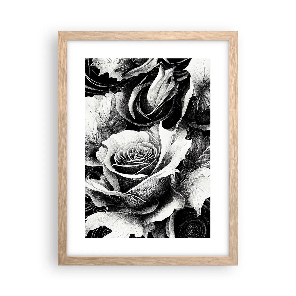 Póster en marco roble claro - Siempre como una reina - 30x40 cm