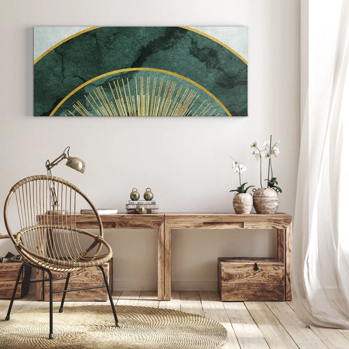 Cuadro sobre lienzo - Impresión de Imagen - Un sistema solar diferente - 100x40 cm