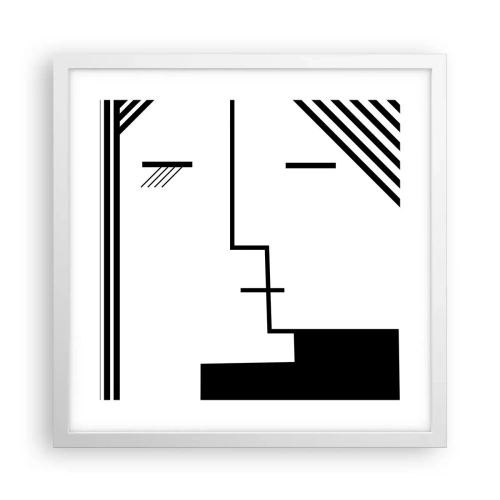 Póster en marco blanco - Solo un beso - 40x40 cm