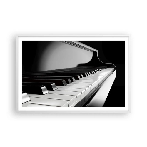 Póster en marco blanco - Armonía musical - 91x61 cm