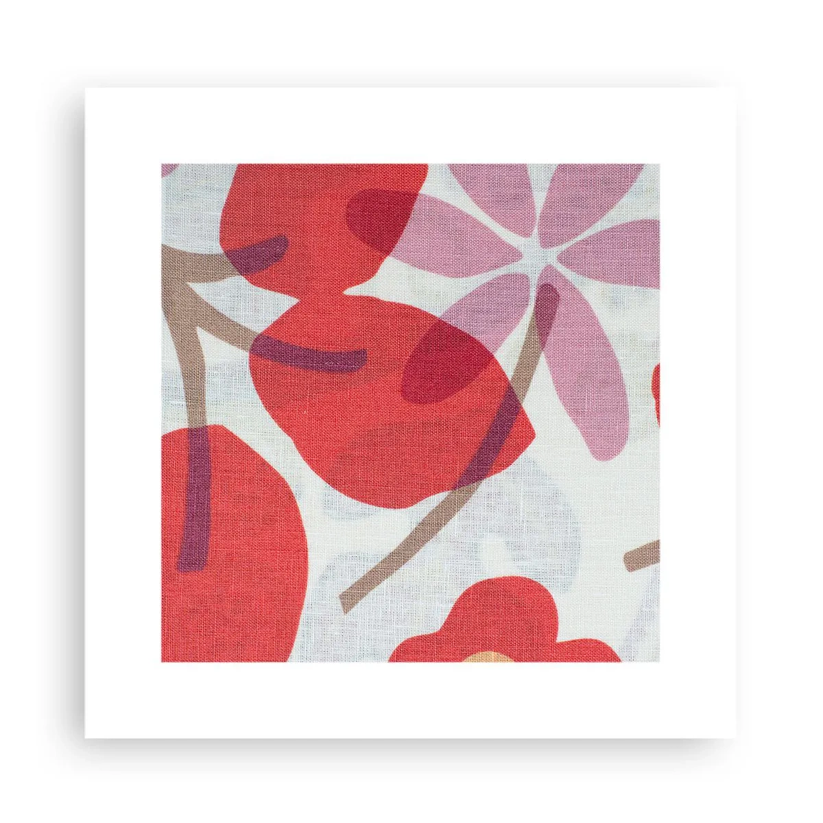Póster - Composición floral en rosa - 30x30 cm