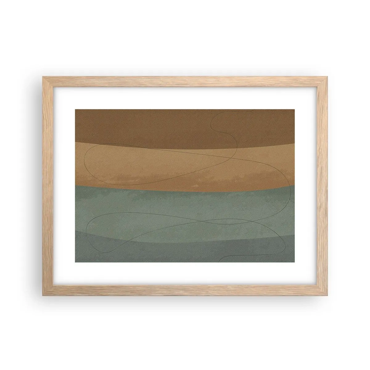Póster en marco roble claro - Composición horizontal - 40x30 cm