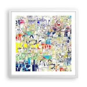 Póster en marco blanco - Simplemente agradable a la vista - 50x50 cm