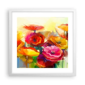 Póster en marco blanco - No solo rojo - 40x40 cm