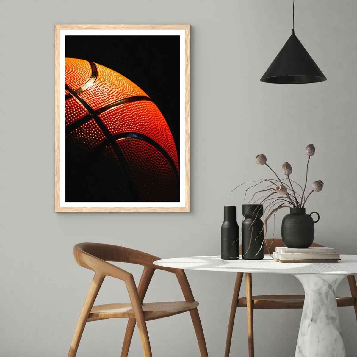 Póster en marco roble claro - Hermoso como un planeta - 70x100 cm