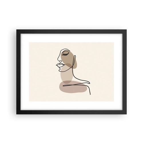 Póster en marco negro - Escucharse a sí misma - 40x30 cm