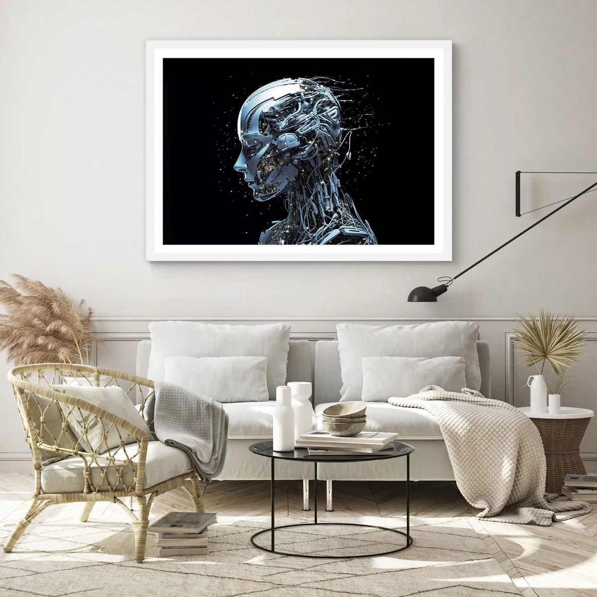 Póster en marco blanco - La tecnología es una mujer - 40x30 cm