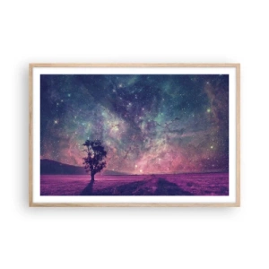 Póster en marco roble claro - Bajo un cielo mágico - 91x61 cm