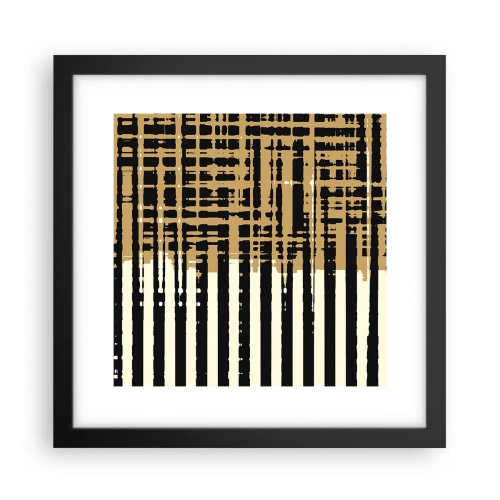 Póster en marco negro - Abstracción arquitectónica - 30x30 cm