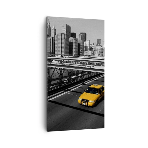 Cuadro sobre lienzo - Impresión de Imagen - El color de la gran ciudad - 45x80 cm