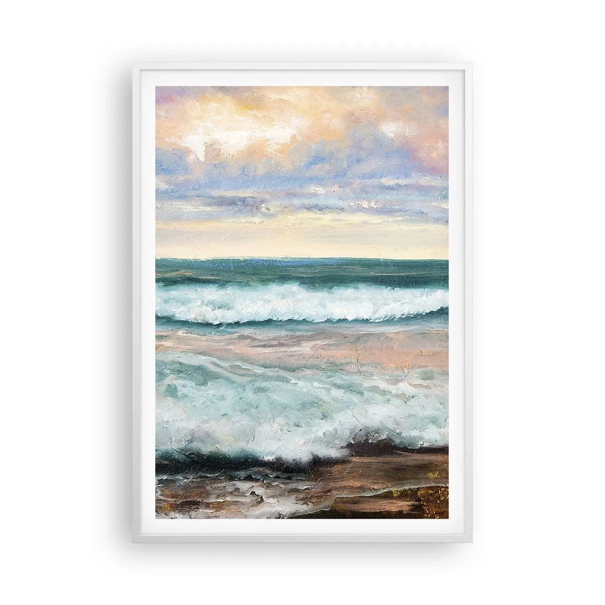 Póster en marco blanco - Aquí suavizarás tu alma - 70x100 cm