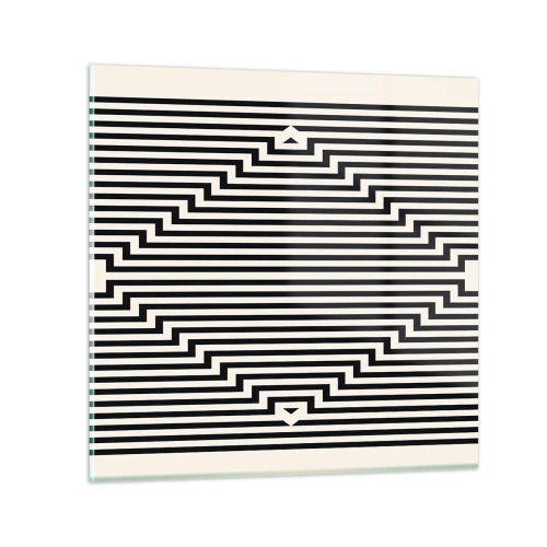 Cuadro sobre vidrio - Impresiones sobre Vidrio - Ilusión geométrica - 30x30 cm