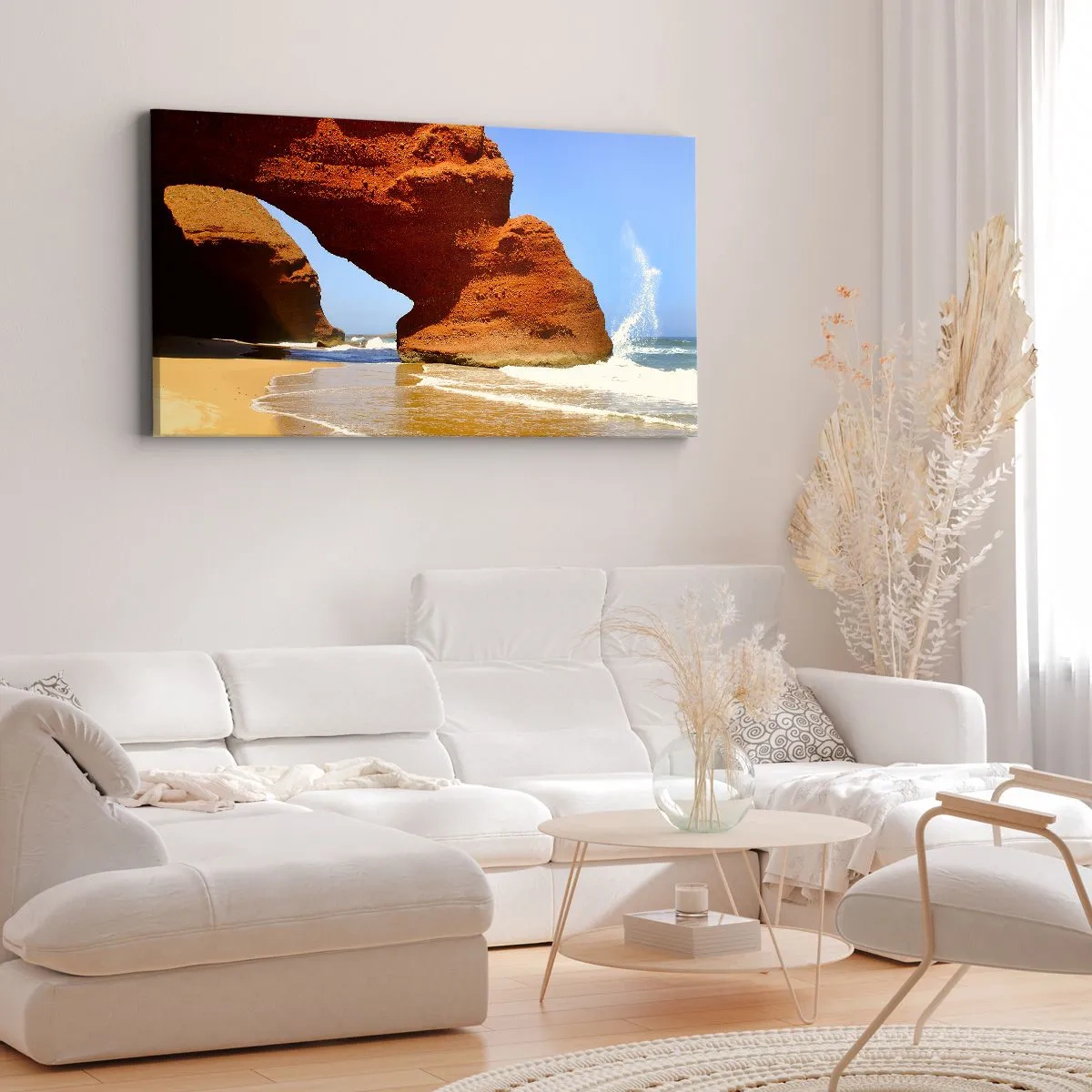 Cuadro sobre lienzo - Impresión de Imagen - El agua y el viento a través de miles de años - 100x40 cm