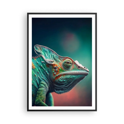 Póster en marco negro - ¿Puedes verme? No está bien... - 70x100 cm