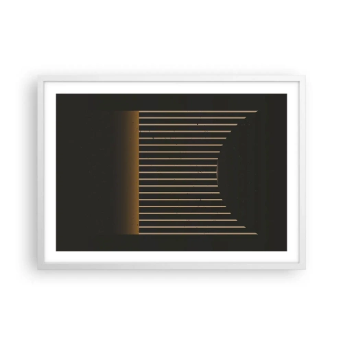Póster en marco blanco - Explorar la oscuridad - 70x50 cm