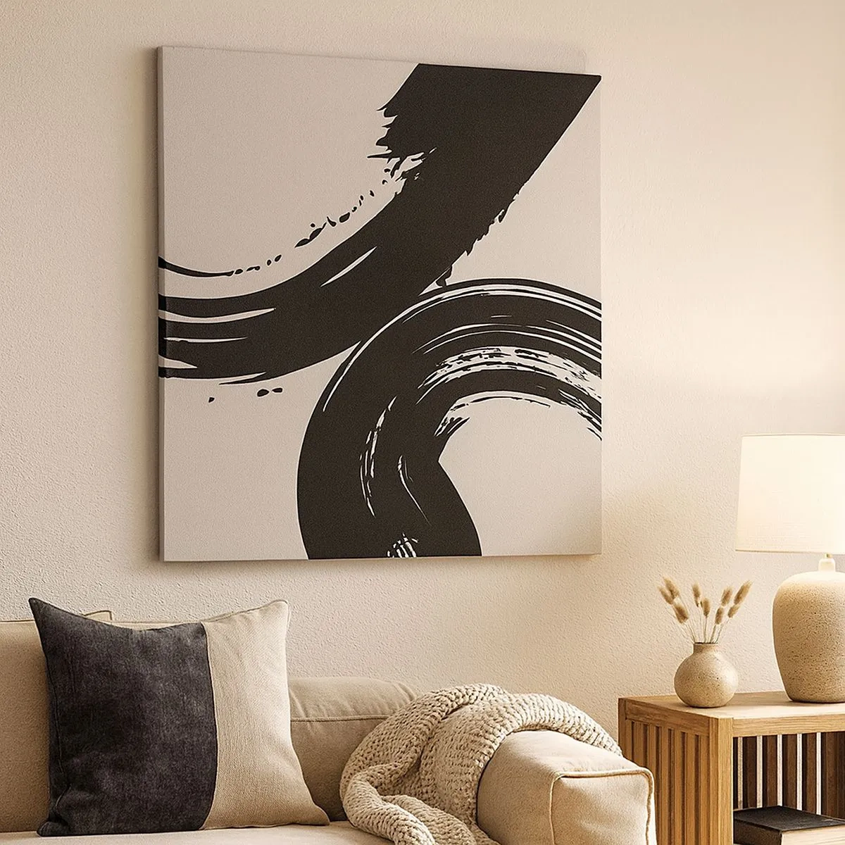 Cuadro sobre lienzo - Impresión de Imagen - Barrido y circular - 30x30 cm