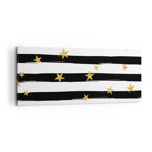 Cuadro sobre lienzo - Impresión de Imagen - Todos hemos nacido bajo una estrella de la suerte - 100x40 cm