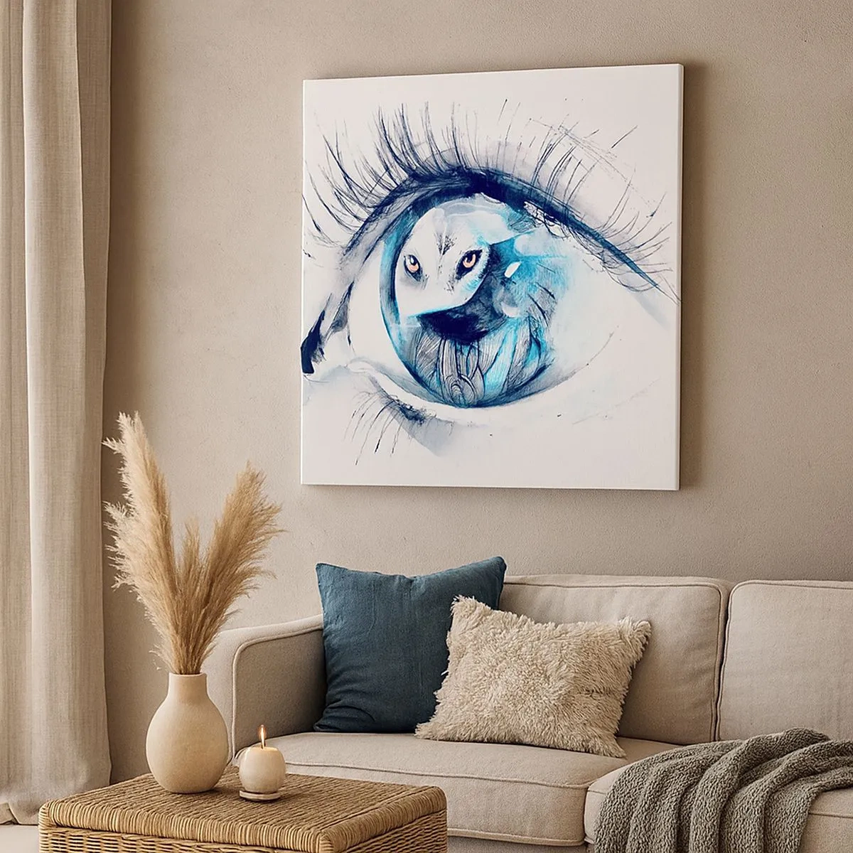 Cuadro sobre lienzo - Impresión de Imagen - Ojo con la naturaleza - 30x30 cm