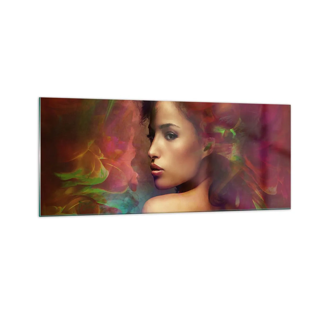 Cuadro sobre vidrio - Impresiones sobre Vidrio - Más hermosa que un arco iris, tan delicada como la niebla - 100x40 cm