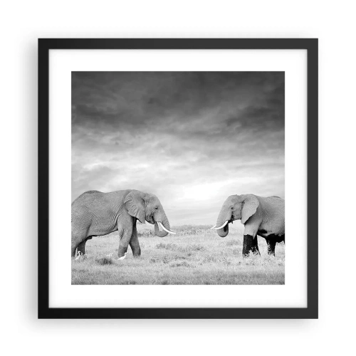 Póster en marco negro - El gris es hermoso - 40x40 cm