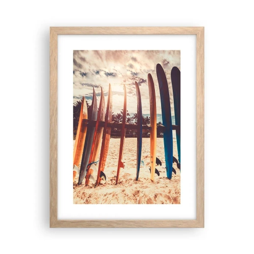 Póster en marco roble claro - Buenas noches, hasta mañana - 30x40 cm