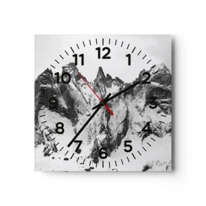 Reloj de pared - Reloj de vidrio - Cresta amenazante - 40x40 cm