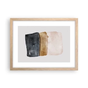 Póster en marco roble claro - Una composición de colores tierra - 40x30 cm