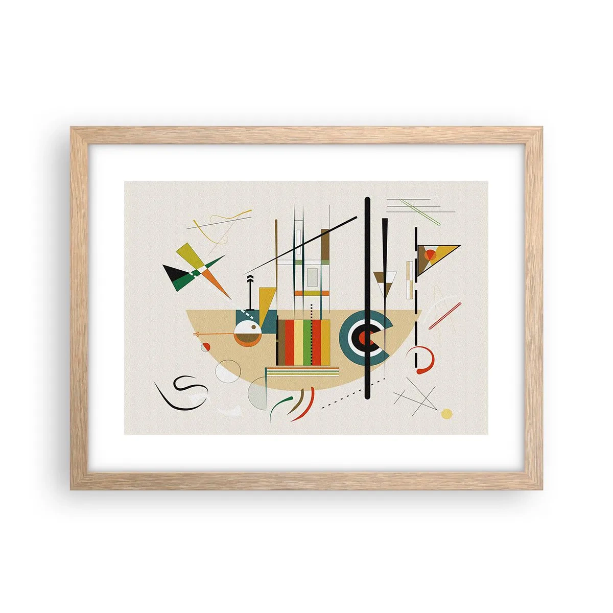 Póster en marco roble claro - Y el mundo ríe - 40x30 cm
