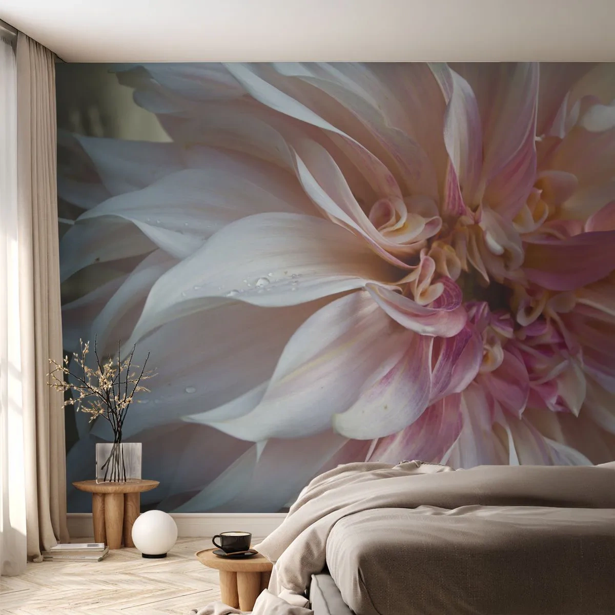 Fotomural Autadhesivo Deluxe Sticker - Frescura floreciente - Flor, Dalia, Planta - 250x175 cm
