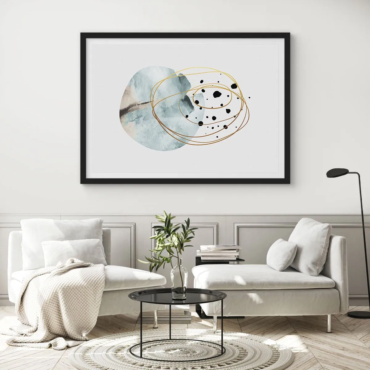 Póster en marco negro - El concepto del espacio - 91x61 cm