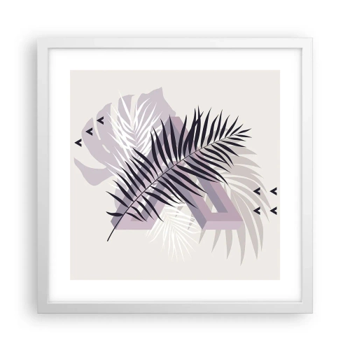 Póster en marco blanco - La sombra de una sombra - 40x40 cm