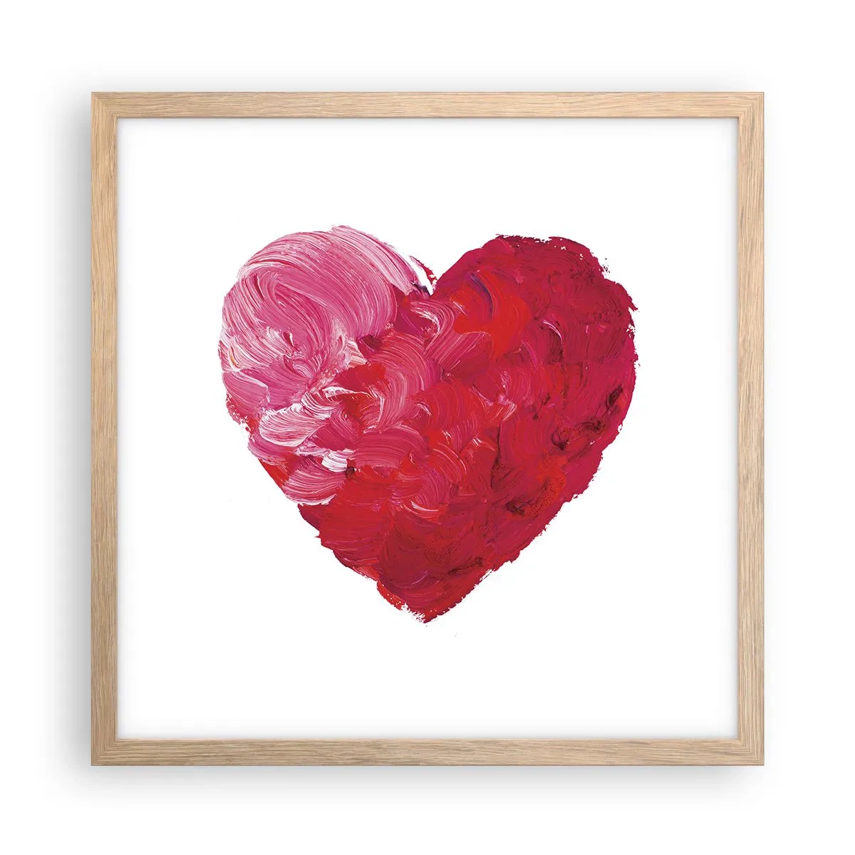Póster en marco roble claro - All you need is love - 40x40 cm