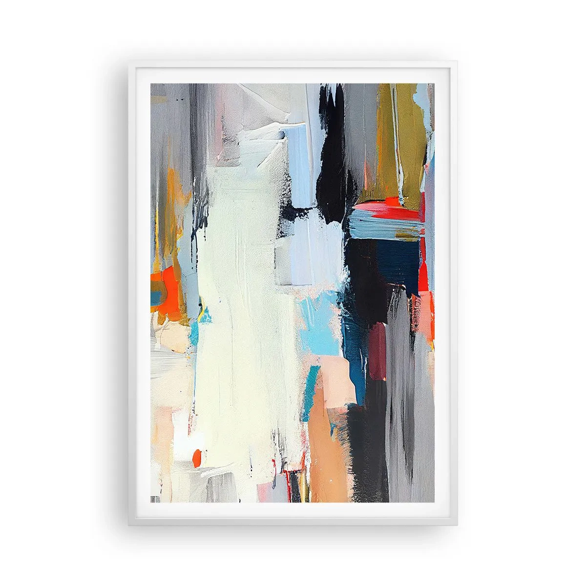 Póster en marco blanco - ¿Existe un método único? - 70x100 cm