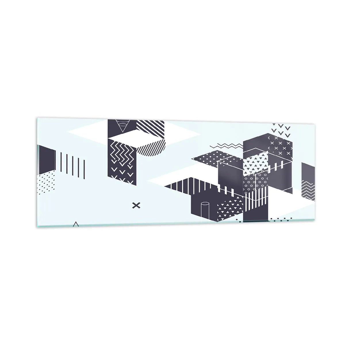 Cuadro sobre vidrio - Impresiones sobre Vidrio - Las matemáticas en el alma - 90x30 cm
