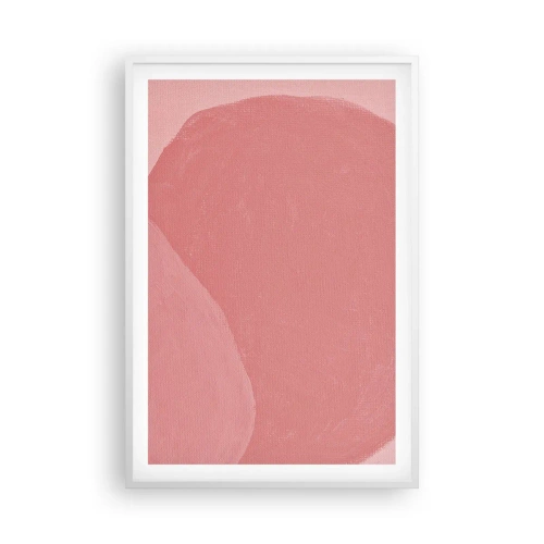 Póster en marco blanco - Composición orgánica en rosa - 61x91 cm