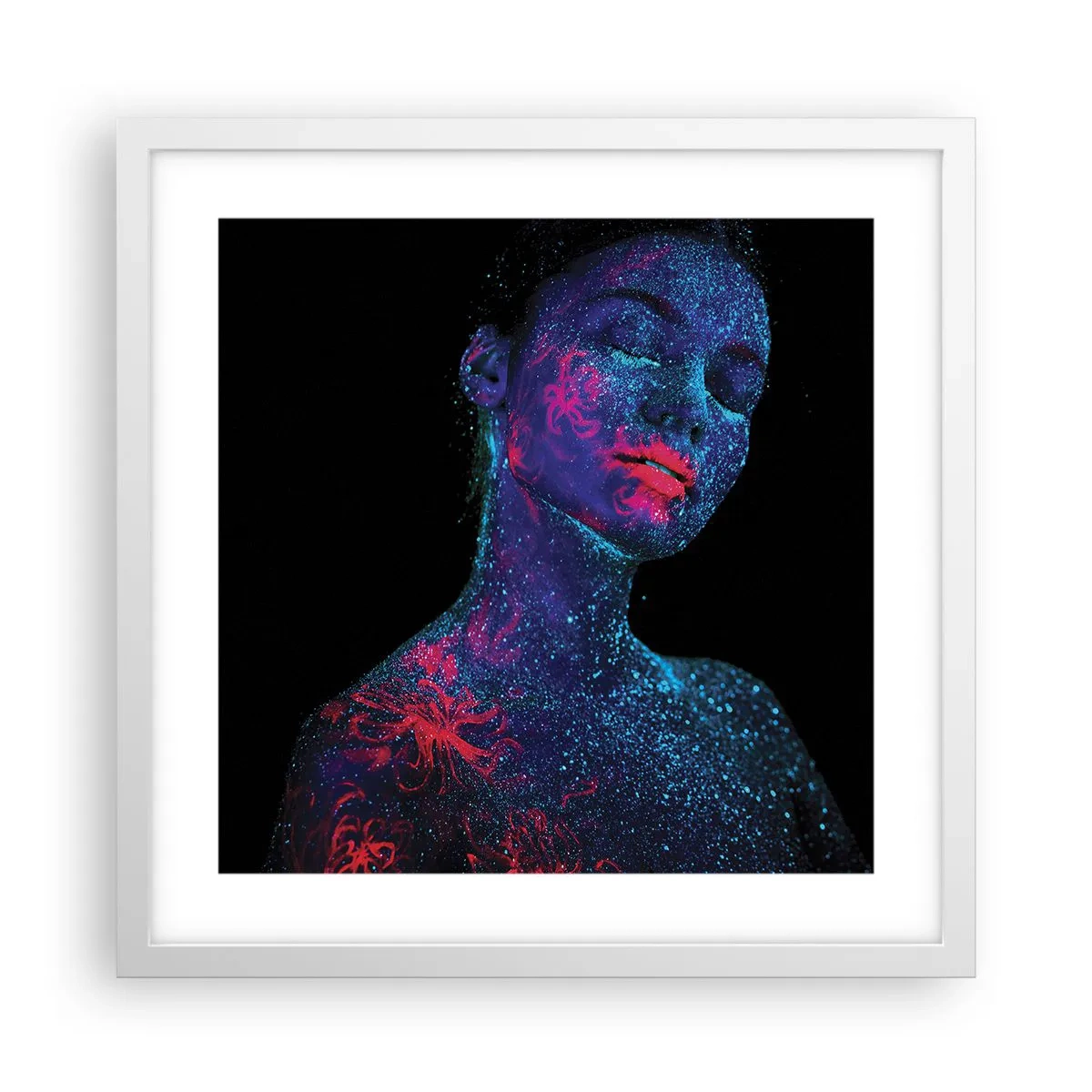 Póster en marco blanco - En polvo de estrellas - 40x40 cm