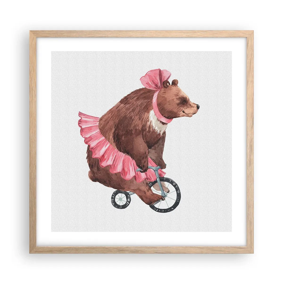 Póster en marco roble claro - ¡Qué circo! - 50x50 cm