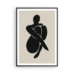 Póster en marco negro - En mi propio abrazo - 70x100 cm