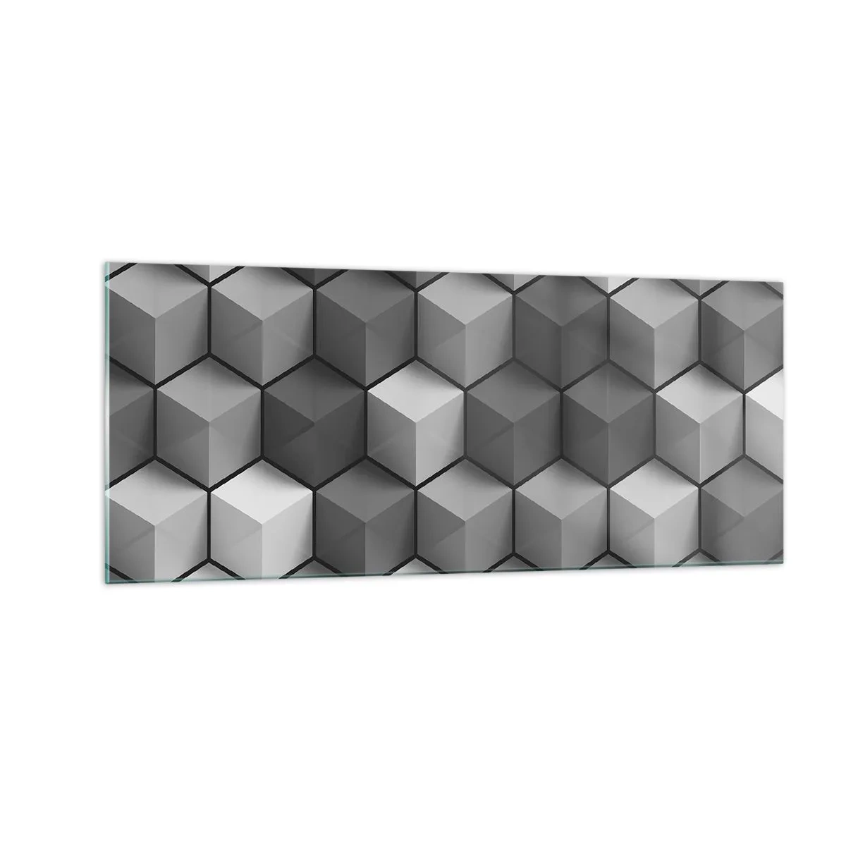 Cuadro sobre vidrio - Impresiones sobre Vidrio - Rompecabezas cubista - 100x40 cm