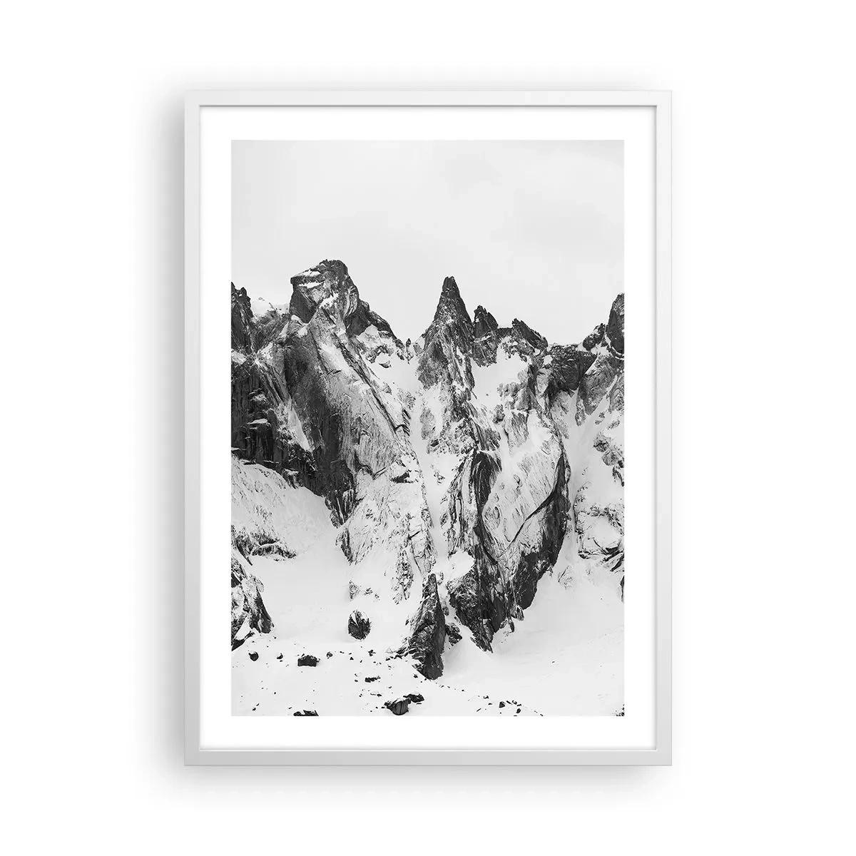 Póster en marco blanco - Cresta amenazante - 50x70 cm